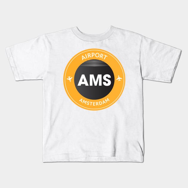 Amsterdam Europe Kids T-Shirt by Woohoo